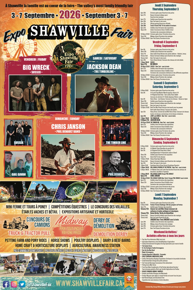 2026 Shawville Fair Poster